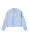 Chocoolate Stripe-pattern Embroidered-logo Shirt In Blue