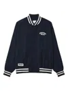 Chocoolate Striped Bomber Jacket In Blue