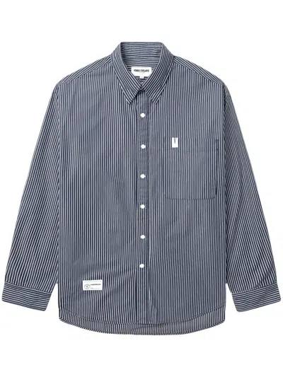 Chocoolate Striped Cotton Shirt In Blue