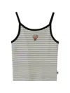 Chocoolate Striped Embroidered Top In Neutral