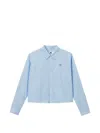 Chocoolate Striped Heart-patch Shirt In Blue