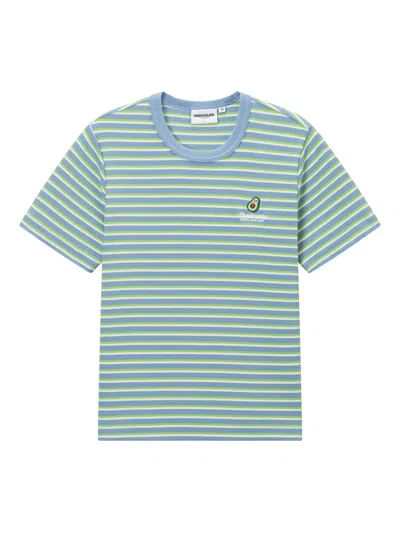 Chocoolate Striped Logo T-shirt In Blue