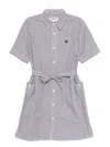 Chocoolate Striped-print Dress In Gray