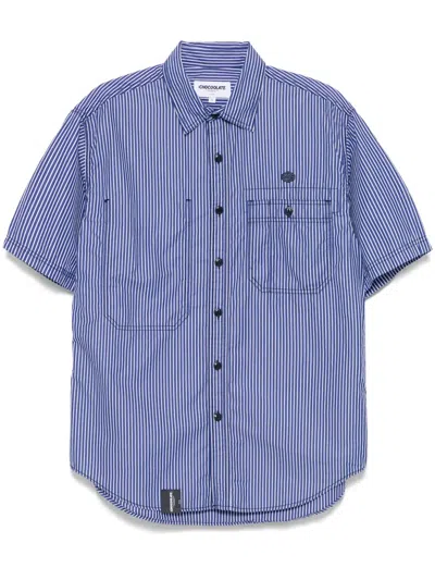 Chocoolate Striped Shirt In 蓝色
