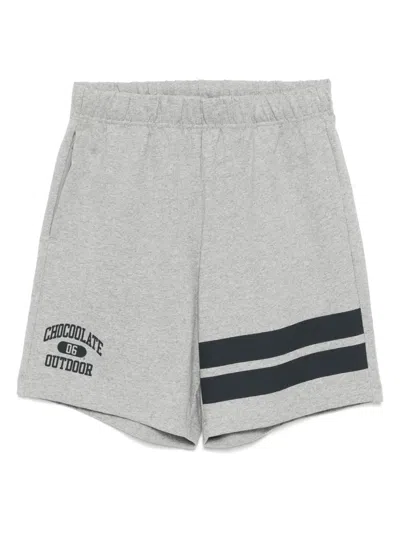 Chocoolate Striped Shorts In Gray