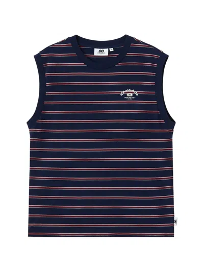 Chocoolate Striped Sleeveless Top In Blue