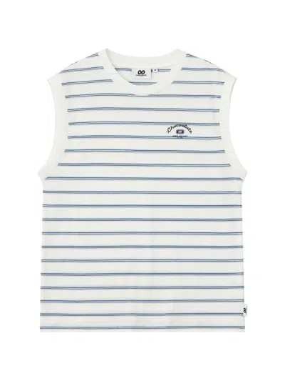 Chocoolate Striped Sleeveless Top In Neutral