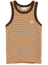 Chocoolate Striped Tank Top In Brown