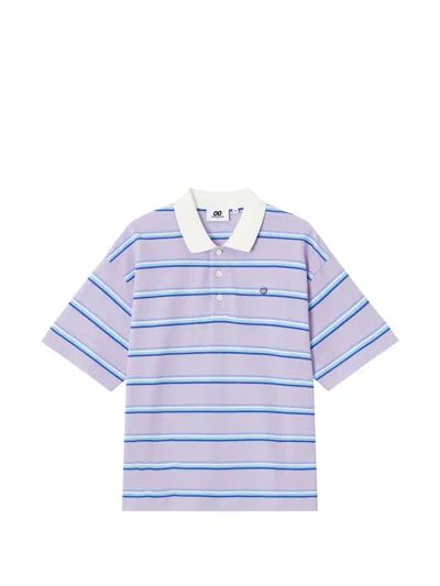Chocoolate Stripe-pattern Polo Shirt In Pink