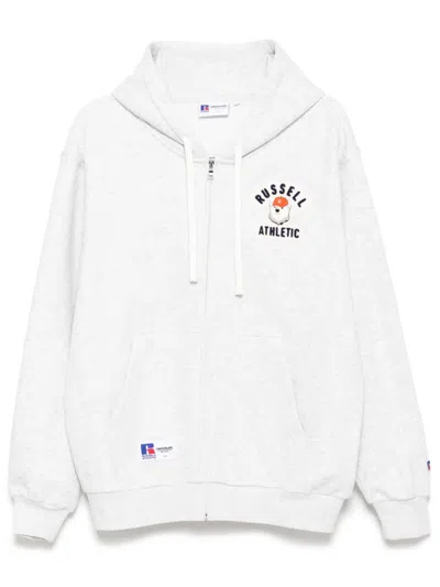 Chocoolate Teddy Bear Patched Hoodie In Grey