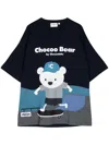Chocoolate Teddy-print Cotton T-shirt In Blue