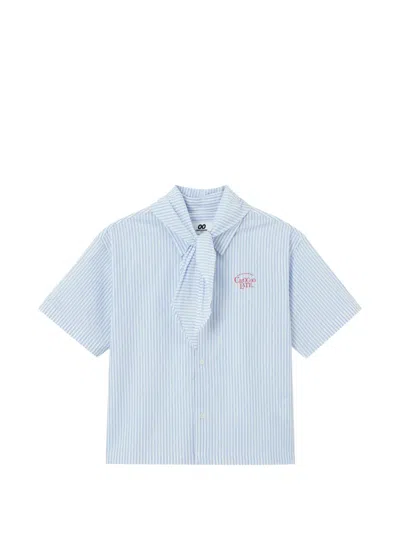 Chocoolate Tie-fastening Striped Shirt In Blue