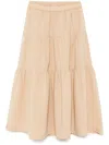 Chocoolate Tiered Skirt In Neutrals