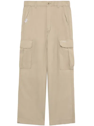 Chocoolate Wide-leg Cotton Cargo Trousers In Neutrals