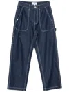 Chocoolate Wide-leg Work Jeans In Blue