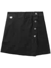 Chocoolate Wrap-front Denim Shorts In Schwarz