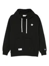 Chocoolate X Russell Athletic Bear-embroidered Hoodie In Black