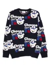 Chocoolate X Russell Athletic Bear-print Jumper In Blue