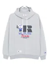Chocoolate X Russell Athletic Graphic-print Hoodie In Gray