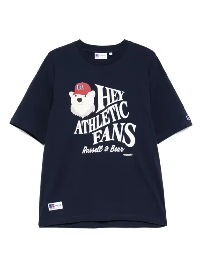 Chocoolate X Russell Athletic Graphic T-shirt In Blue