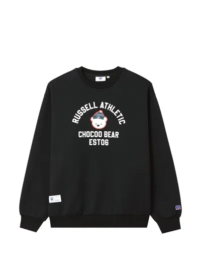 Chocoolate X Russell Athletic Graphic-print Sweater In Black