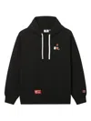 Chocoolate X Russell Athletic Logo-embroidered Hoodie In Black
