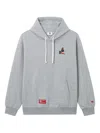 Chocoolate X Russell Athletic Logo-embroidered Hoodie In Gray