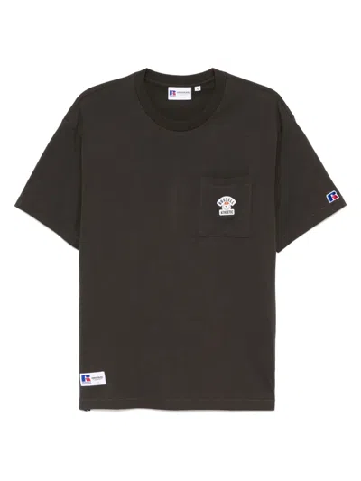Chocoolate X Russell Athletic Logo-patch T-shirt In Gray