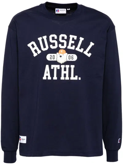 Chocoolate X Russell Athletic Logo Tee In Blue