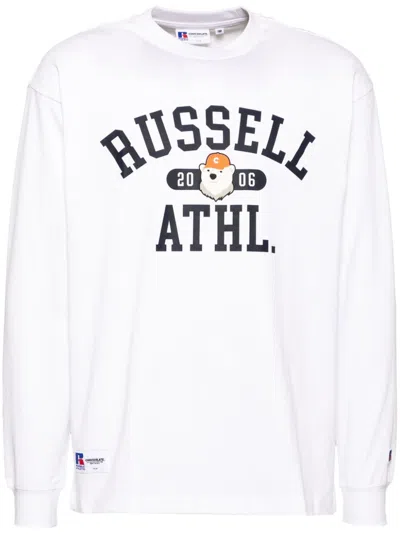 Chocoolate X Russell Athletic Logo Tee In White
