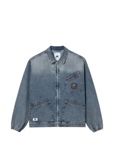 Chocoolate Zip Pocket Cotton Jacket In Blue