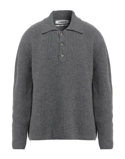 Choice Man Sweater Grey Size L Wool, Nylon, Elastane