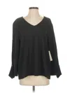 Choices Long Sleeve Blouse In Black