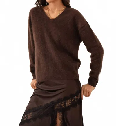 Choklate Paris Andrea Brushed Sweater In Chocolate In Brown