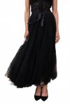 Choklate Paris Aria Heart Print Tulle Skirt In Black