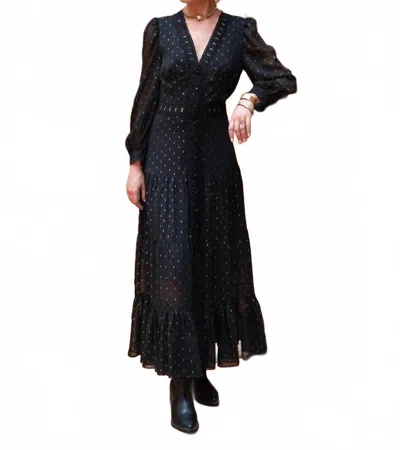 Choklate Paris Avril Maxi Dress In Black Gold