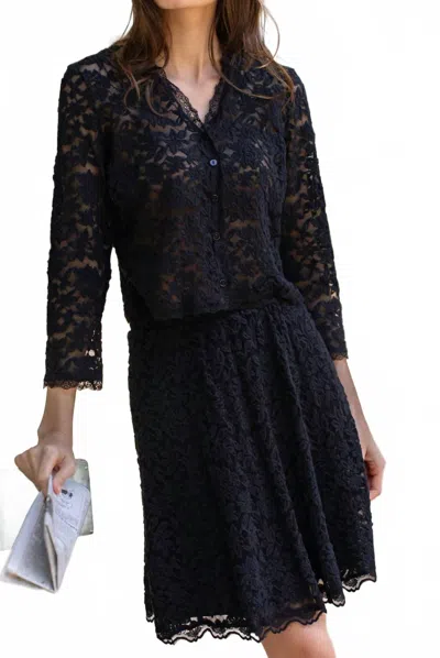 Choklate Paris Diane Lace Skirt In Black