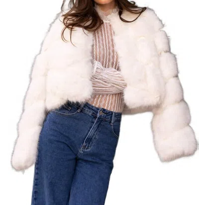 Choklate Paris Greta Fur Faux Jacket In White