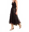 Choklate Paris Lace & Tulle Skirt In Black Nude