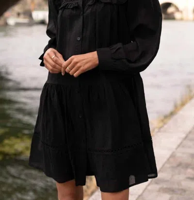 Choklate Paris Natalia Lace Dress In Noir In Black