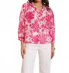 Choklate Paris Saint Tropez Silk Blouse In Fuchsia In Pink