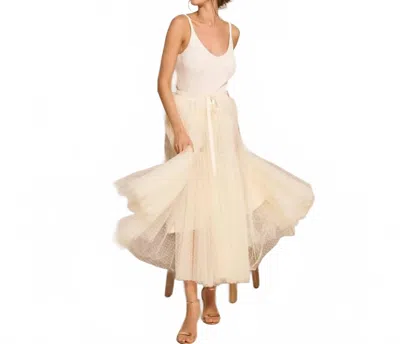 Choklate Paris Women's Aria Tulle Plumetis Skirt In White
