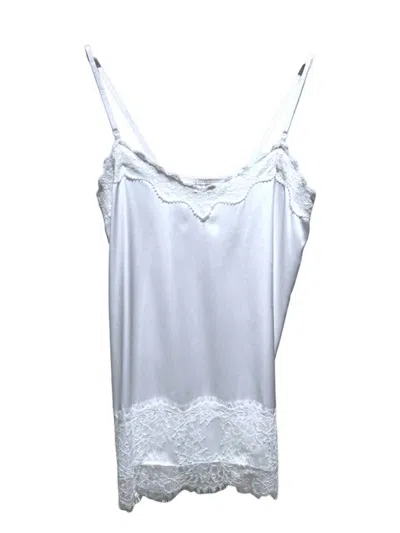 Choklate Paris Women's Satin Camisole Tank Top In White