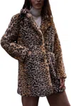 Choklate Paris Za Za Leopard Coat In Brown In Brown
