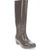 Chooka Polished Waterproof Tall Rain Boot In Dark Taupe