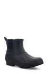 Chooka Waterproof Faux Fur Lined Chelsea Rain Boot In Black