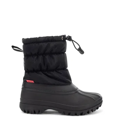 Chooka Womens Nylon Puffer Snow Boot In Black