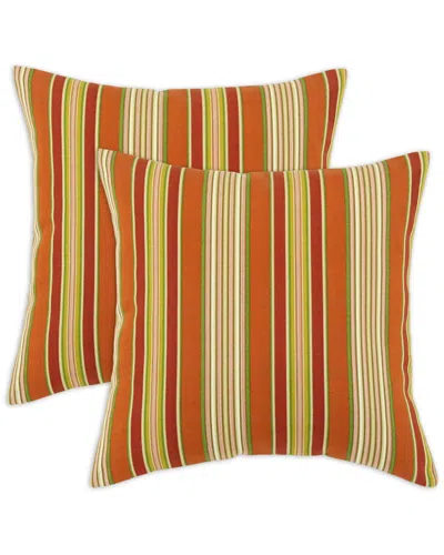 Chooty & Co. Getaway Citrus Set Of 2 Decorative Pillows In Orange