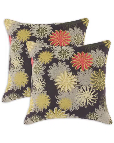 Chooty & Co. Petal Faster Marooned Set Of 2 Decorative Pillows In Multi