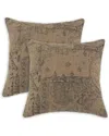 Chooty & Co. World Map Decorative Pillow In Brown
